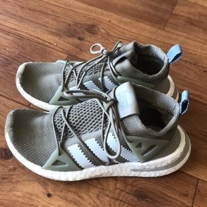Olive green adidas sneakers